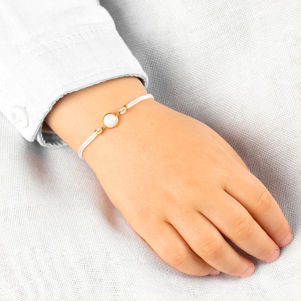 BABY BAHIA GOLD WHITE AGATE BRACELET