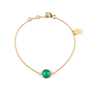 MANAROLA GOLD GREEN AGATE BRACELET