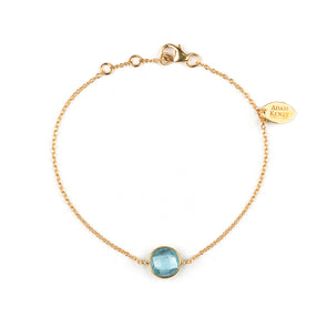 MANAROLA GOLD BLUE TOPAZ BRACELET