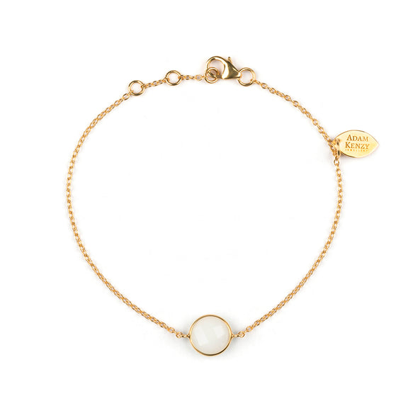 MANAROLA GOLD WHITE AGATE BRACELET