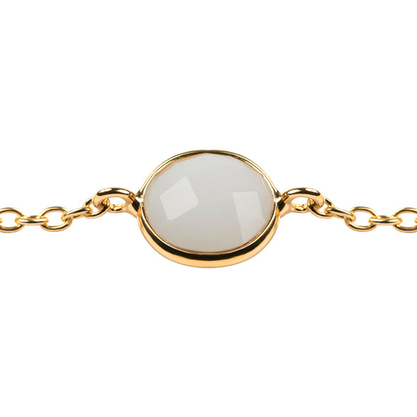 MANAROLA GOLD WHITE AGATE BRACELET