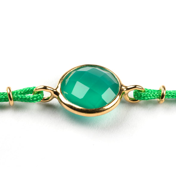 BAHIA GOLD GREEN AGATE BRACELET