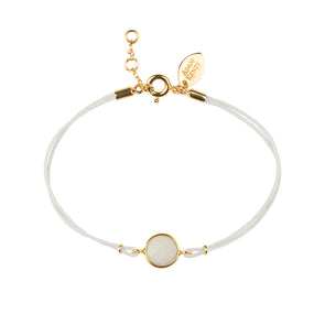 BAHIA GOLD WHITE AGATE BRACELET