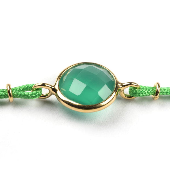 BABY GOLD GREEN AGATE BRACELET