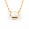 MANAROLA GOLD WHITE AGATE NECKLACE