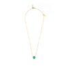 MANAROLA GOLD GREEN AGATE NECKLACE