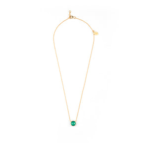 MANAROLA GOLD GREEN AGATE NECKLACE