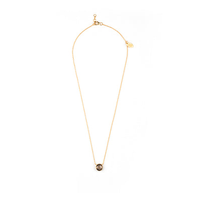 MANAROLA GOLD SMOKEY QUARTZ NECKLACE