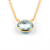 MANAROLA GOLD BLUE TOPAZ NECKLACE