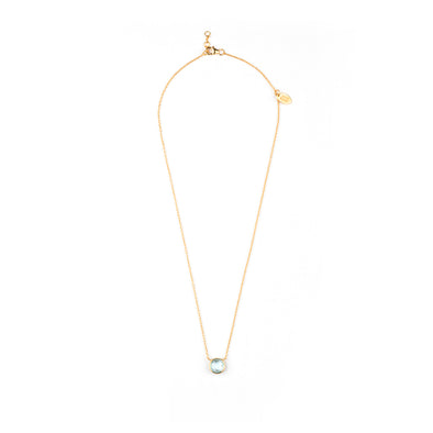 MANAROLA GOLD BLUE TOPAZ NECKLACE